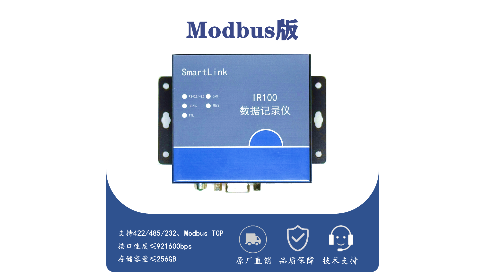 IR200D 双网口Modbus数据记录仪外观